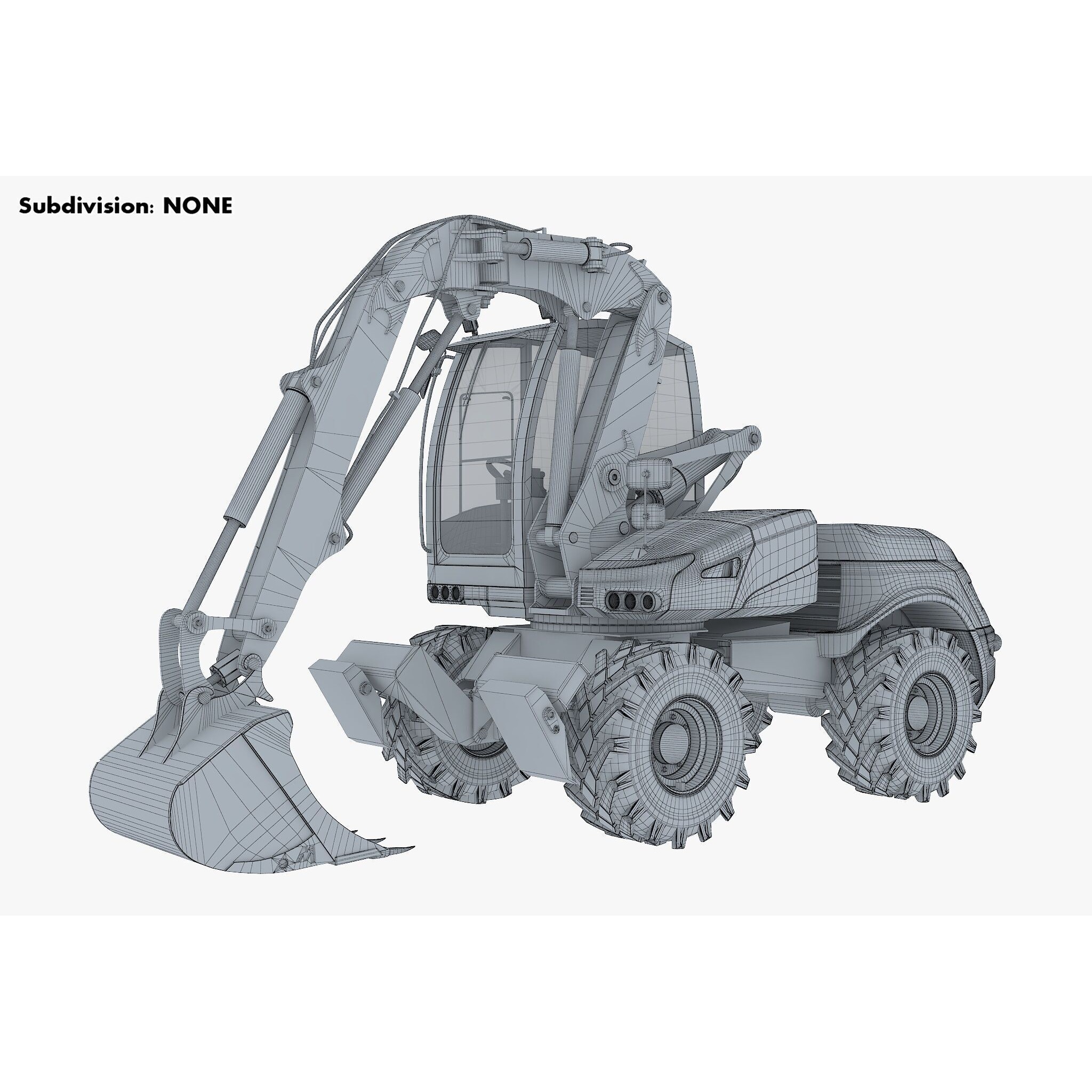 Mecalac 12MTX Excavator - Game-Ready 3D Model - View 16