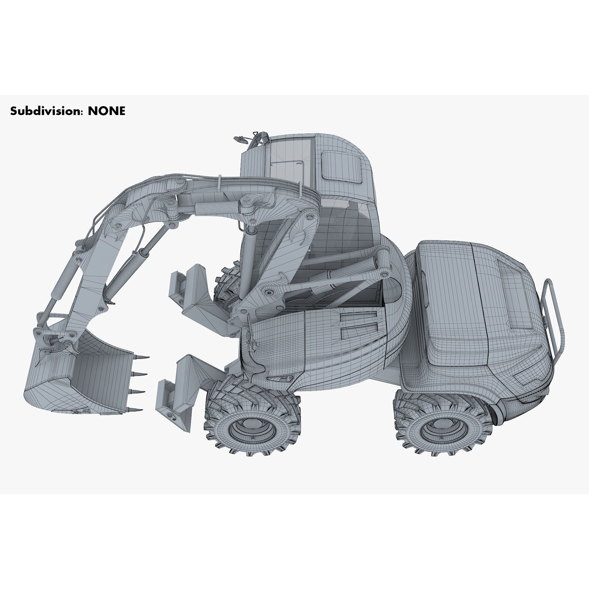 Mecalac 12MTX Excavator - Game-Ready 3D Model - View 24