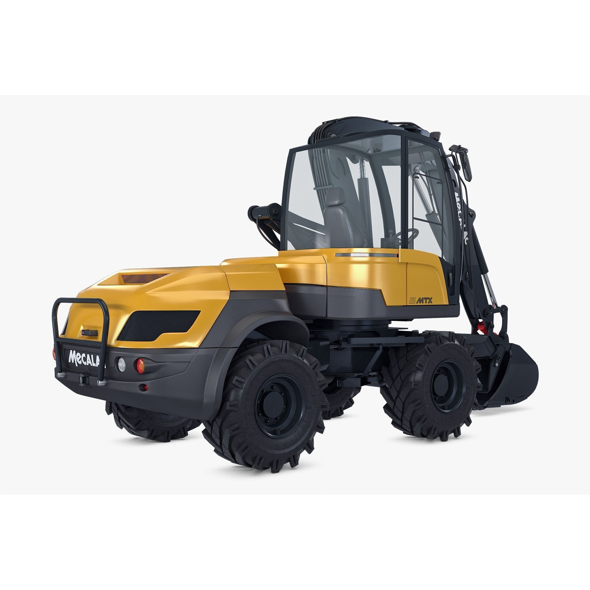 Mecalac 12MTX Excavator - Game-Ready 3D Model - View 3
