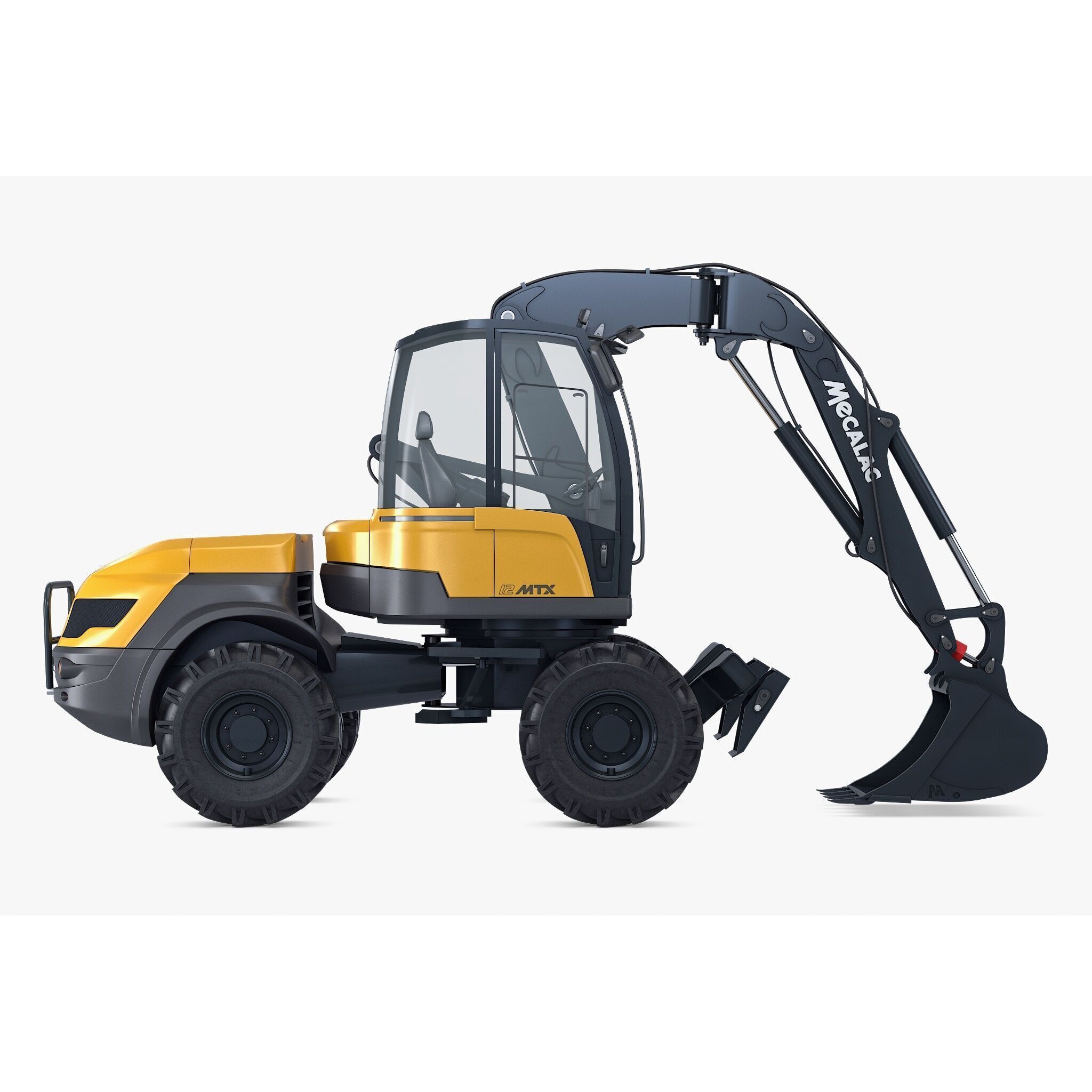 Mecalac 12MTX Excavator - Game-Ready 3D Model - View 8