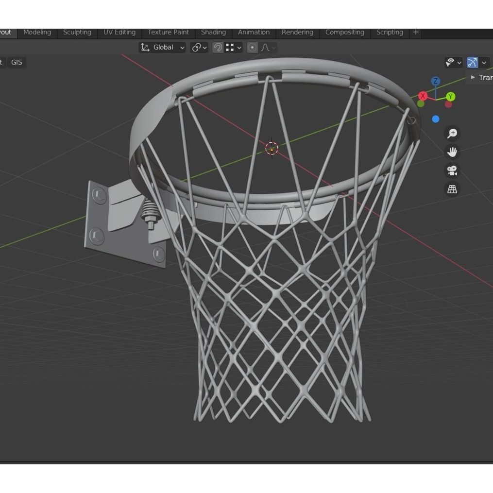 Basketball Rim 3D Model – High Poly PBR Game Asset, FBX, OBJ - View 15