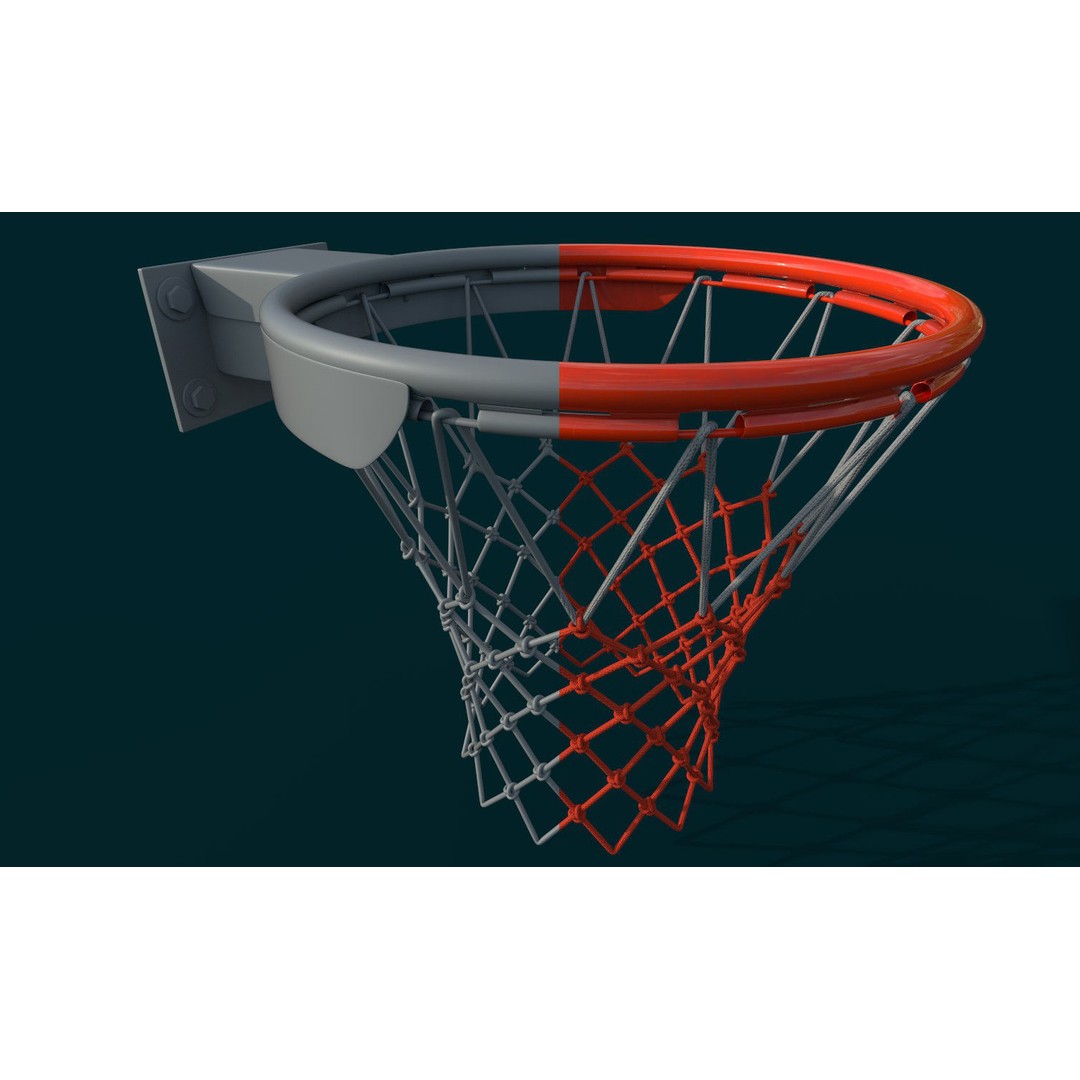 Basketball Rim 3D Model – High Poly PBR Game Asset, FBX, OBJ - View 3