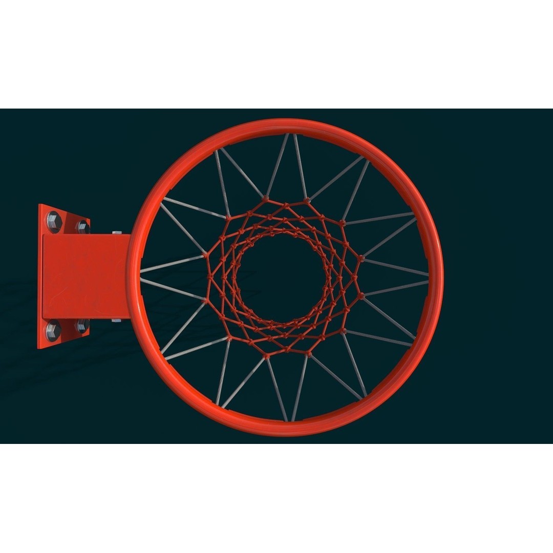Basketball Rim 3D Model – High Poly PBR Game Asset, FBX, OBJ - View 6