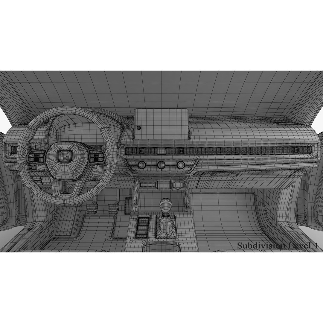 Honda Civic Type R 2023 3D Model – High Poly Game-Ready Asset, FBX, OBJ