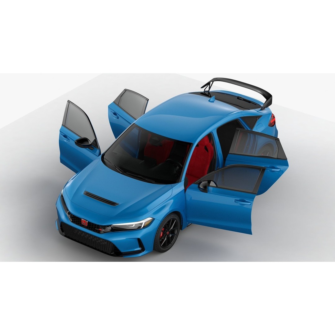Honda Civic Type R 2023 3D Model – High Poly Game-Ready Asset, FBX, OBJ - View 13