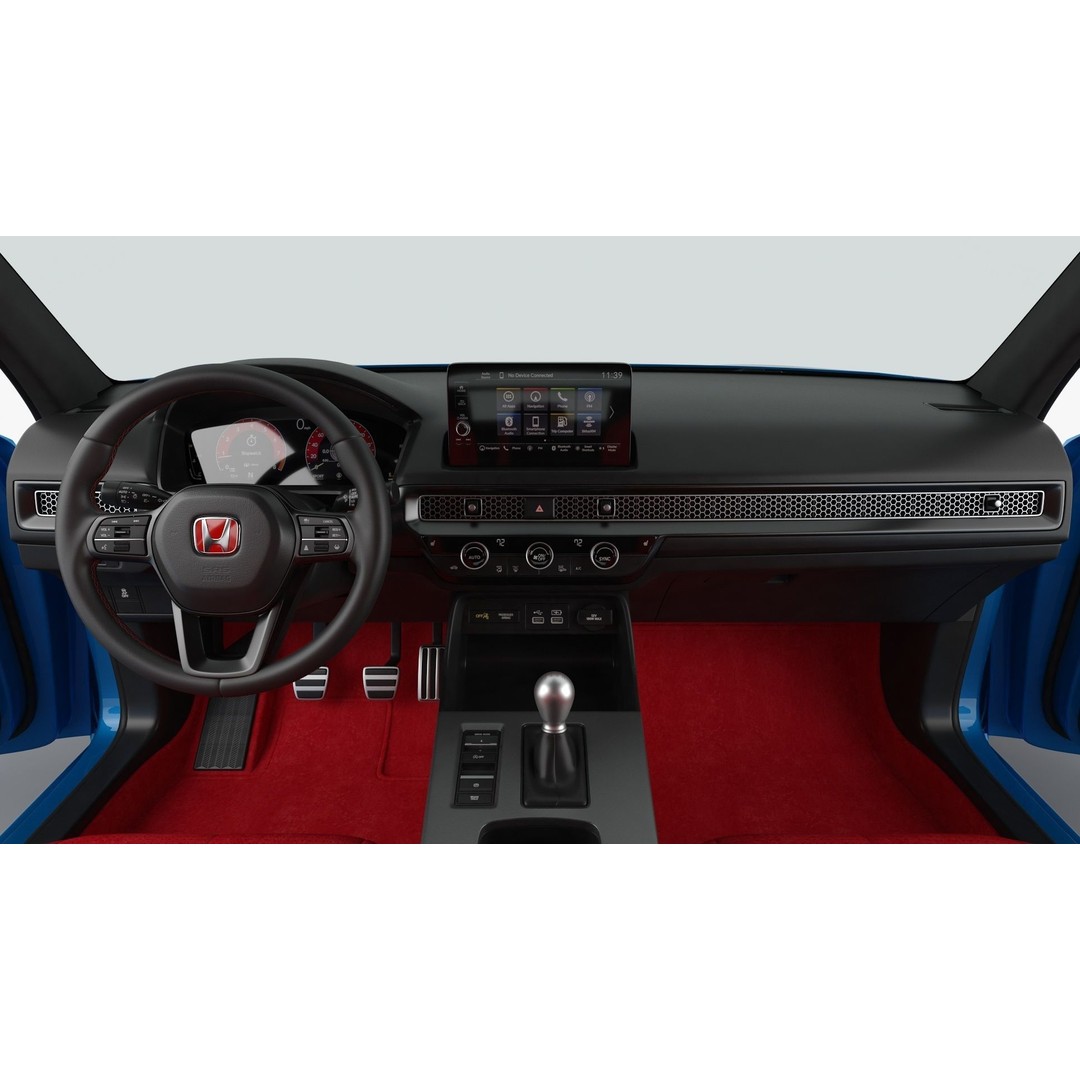 Honda Civic Type R 2023 3D Model – High Poly Game-Ready Asset, FBX, OBJ - View 17