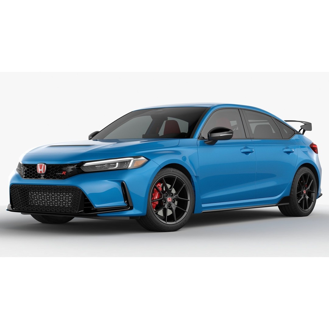 Honda Civic Type R 2023 3D Model – High Poly Game-Ready Asset, FBX, OBJ - View 4