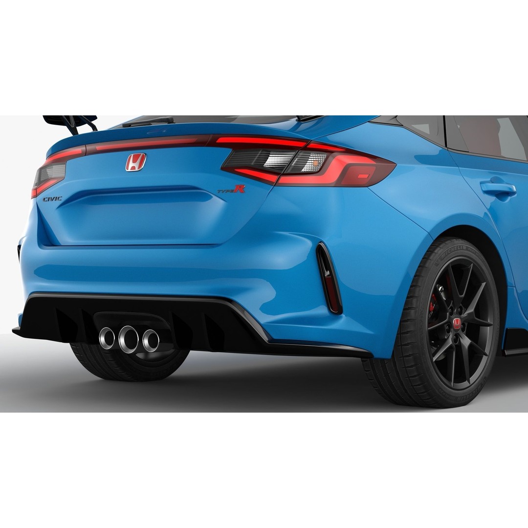 Honda Civic Type R 2023 3D Model – High Poly Game-Ready Asset, FBX, OBJ - View 6