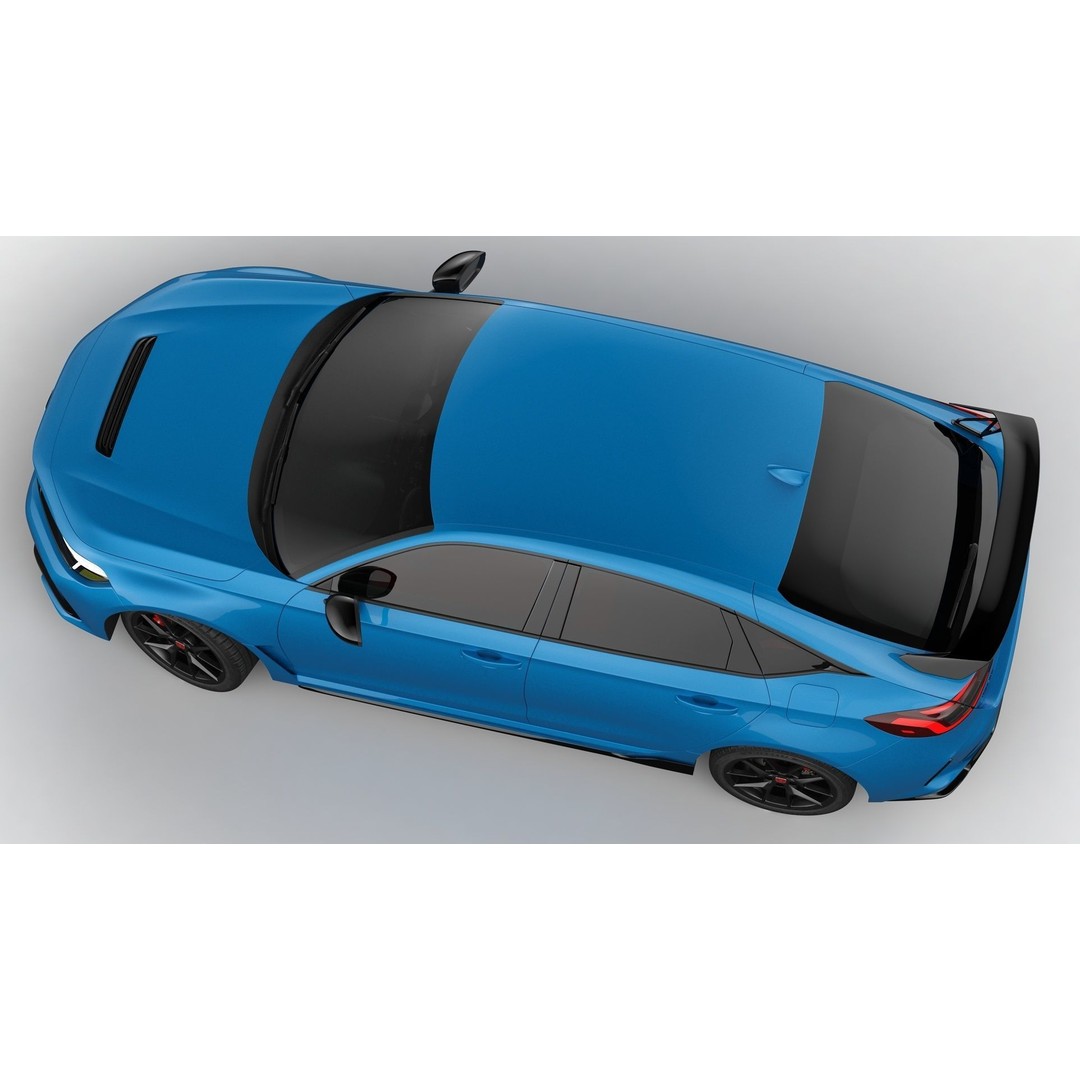 Honda Civic Type R 2023 3D Model – High Poly Game-Ready Asset, FBX, OBJ - View 9