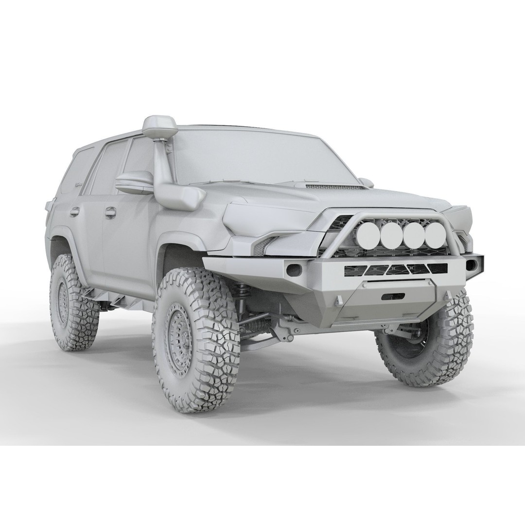 Toyota 4Runner 2020 White Edition 3D Model – High Poly Game Asset, OBJ, FBX, Blender
