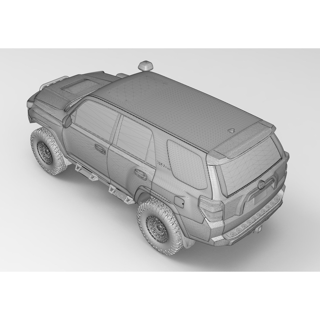 Toyota 4Runner 2020 White Edition 3D Model – High Poly Game Asset, OBJ, FBX, Blender - View 10
