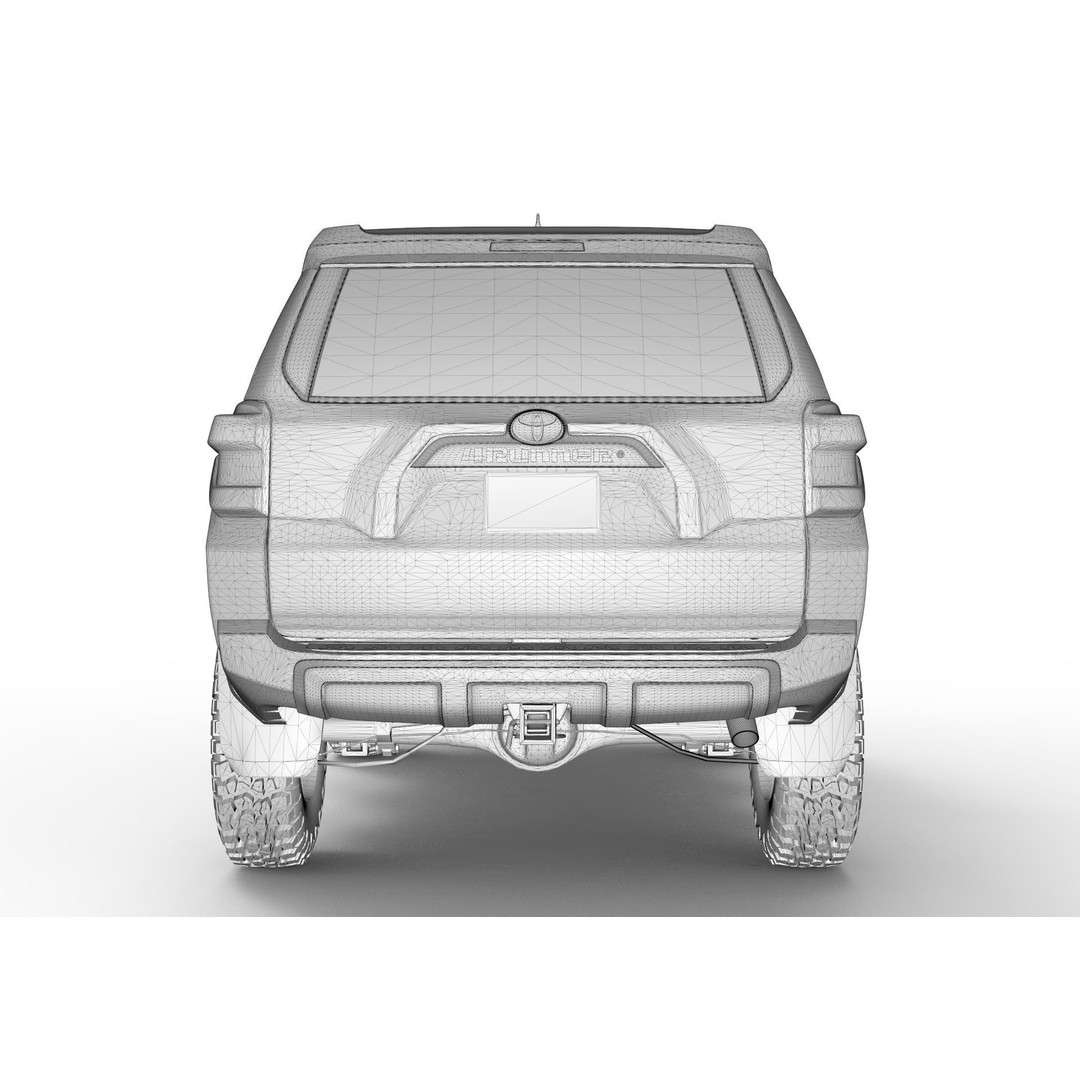 Toyota 4Runner 2020 White Edition 3D Model – High Poly Game Asset, OBJ, FBX, Blender - View 11