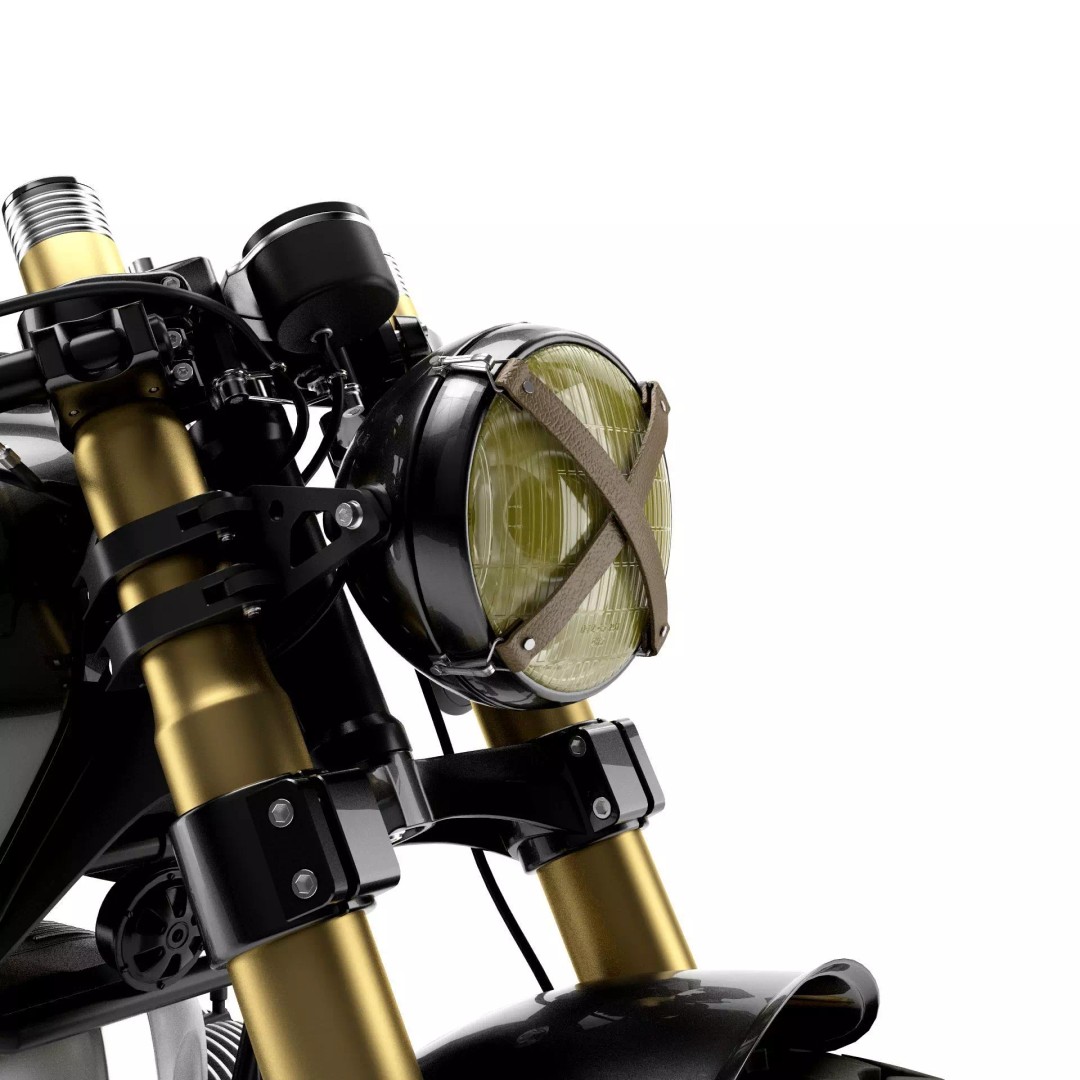Cafe Racer R80 Motorcycle 3D Model – Vintage Style Game Asset, FBX - View 13