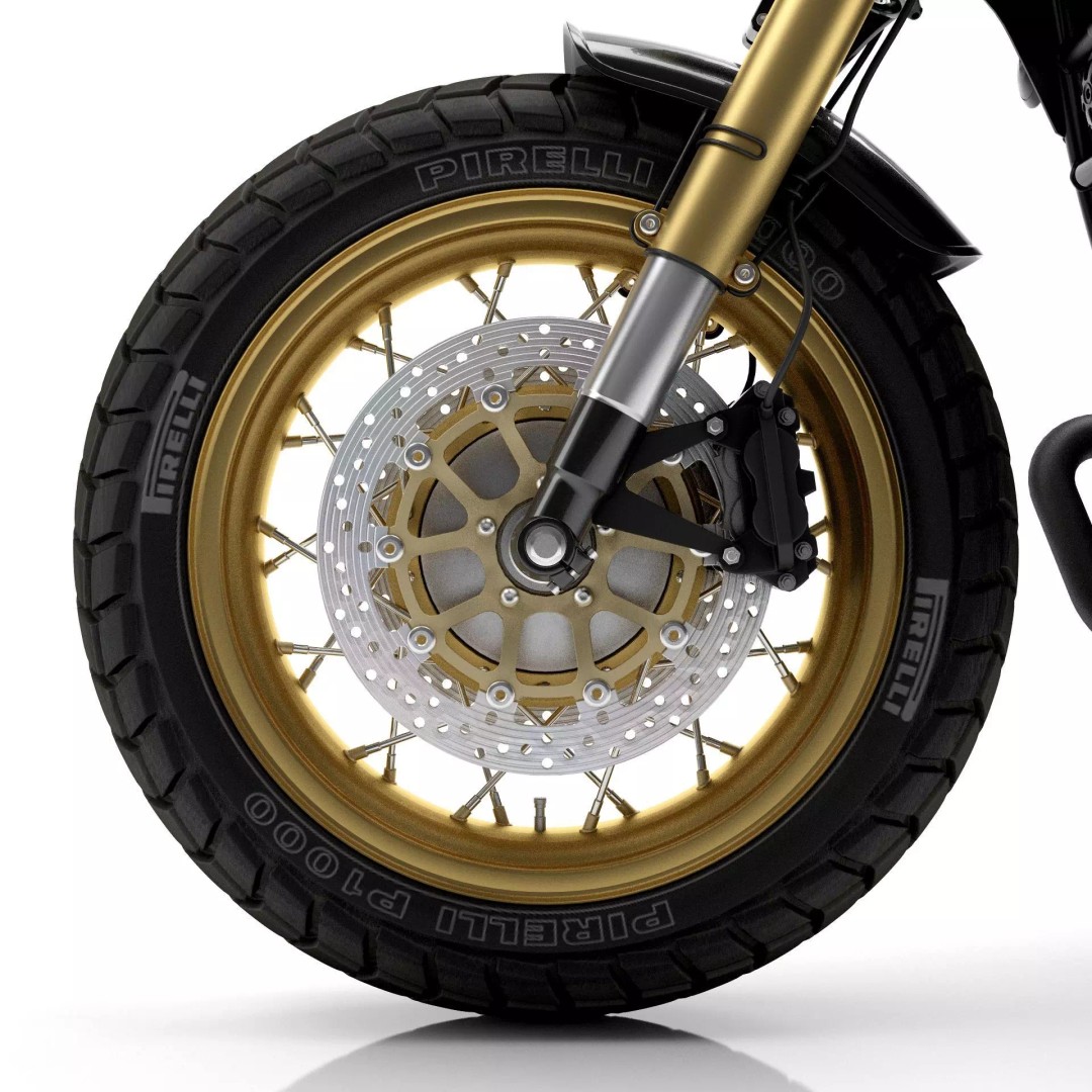 Cafe Racer R80 Motorcycle 3D Model – Vintage Style Game Asset, FBX - View 17