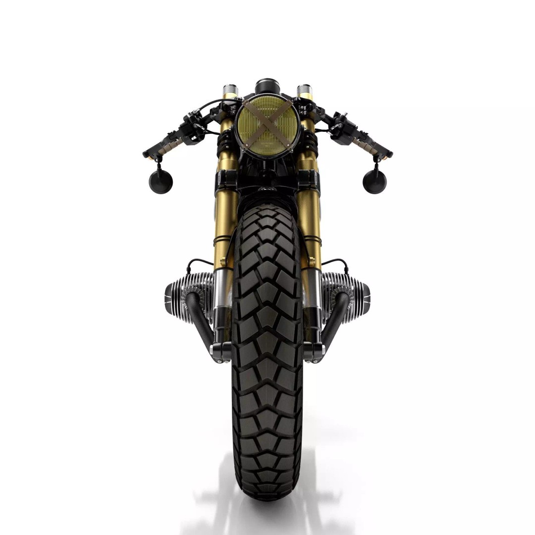 Cafe Racer R80 Motorcycle 3D Model – Vintage Style Game Asset, FBX - View 6