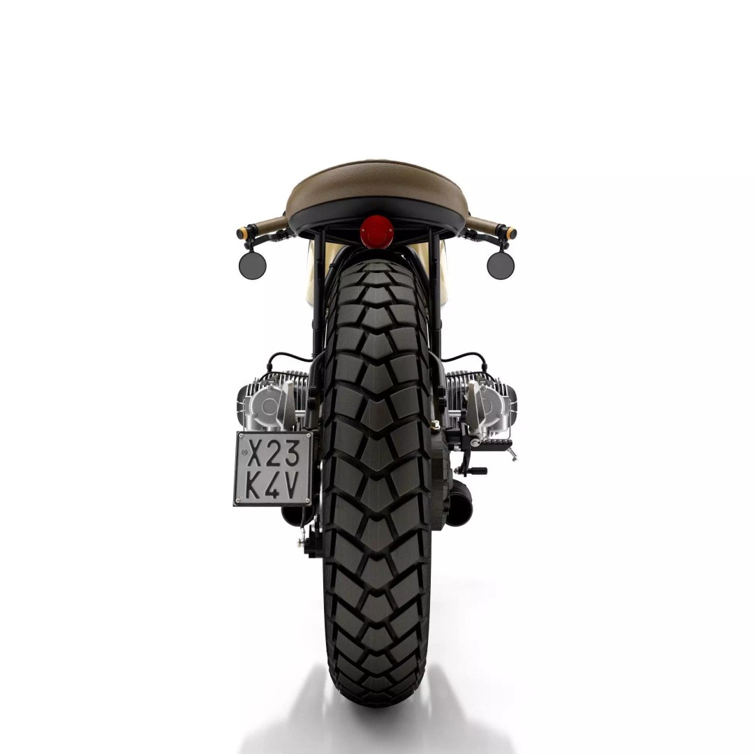 Cafe Racer R80 Motorcycle 3D Model – Vintage Style Game Asset, FBX - View 7