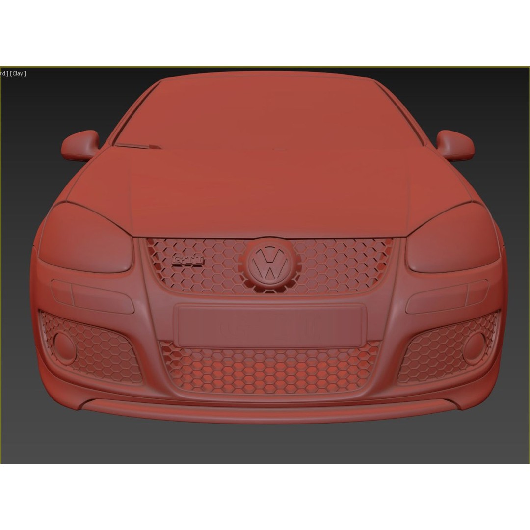 Volkswagen Golf GTI 3D Model – High Poly Game Asset, FBX, OBJ