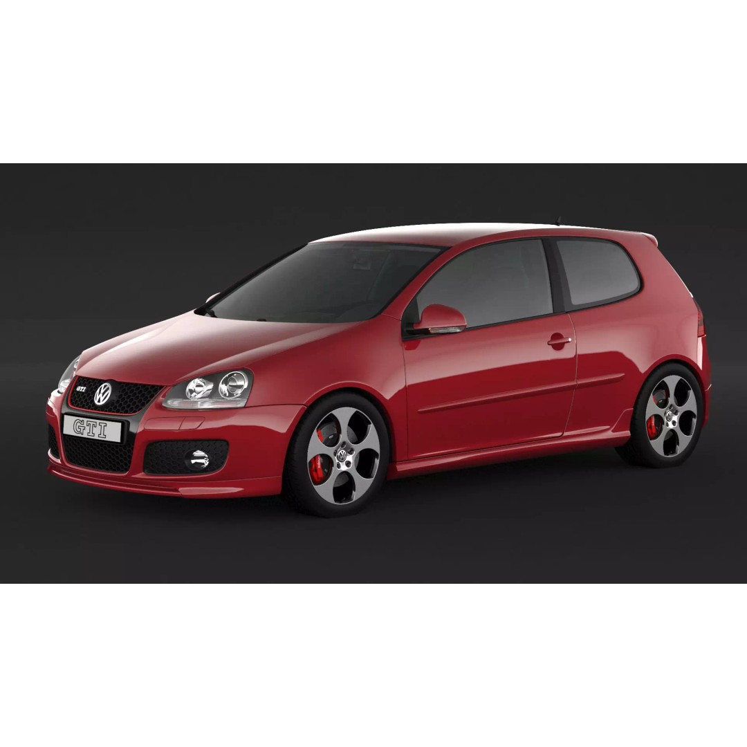 Volkswagen Golf GTI 3D Model – High Poly Game Asset, FBX, OBJ - View 2