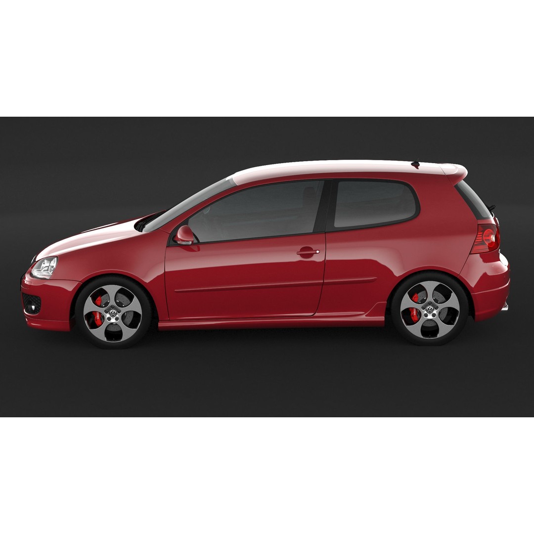 Volkswagen Golf GTI 3D Model – High Poly Game Asset, FBX, OBJ - View 6