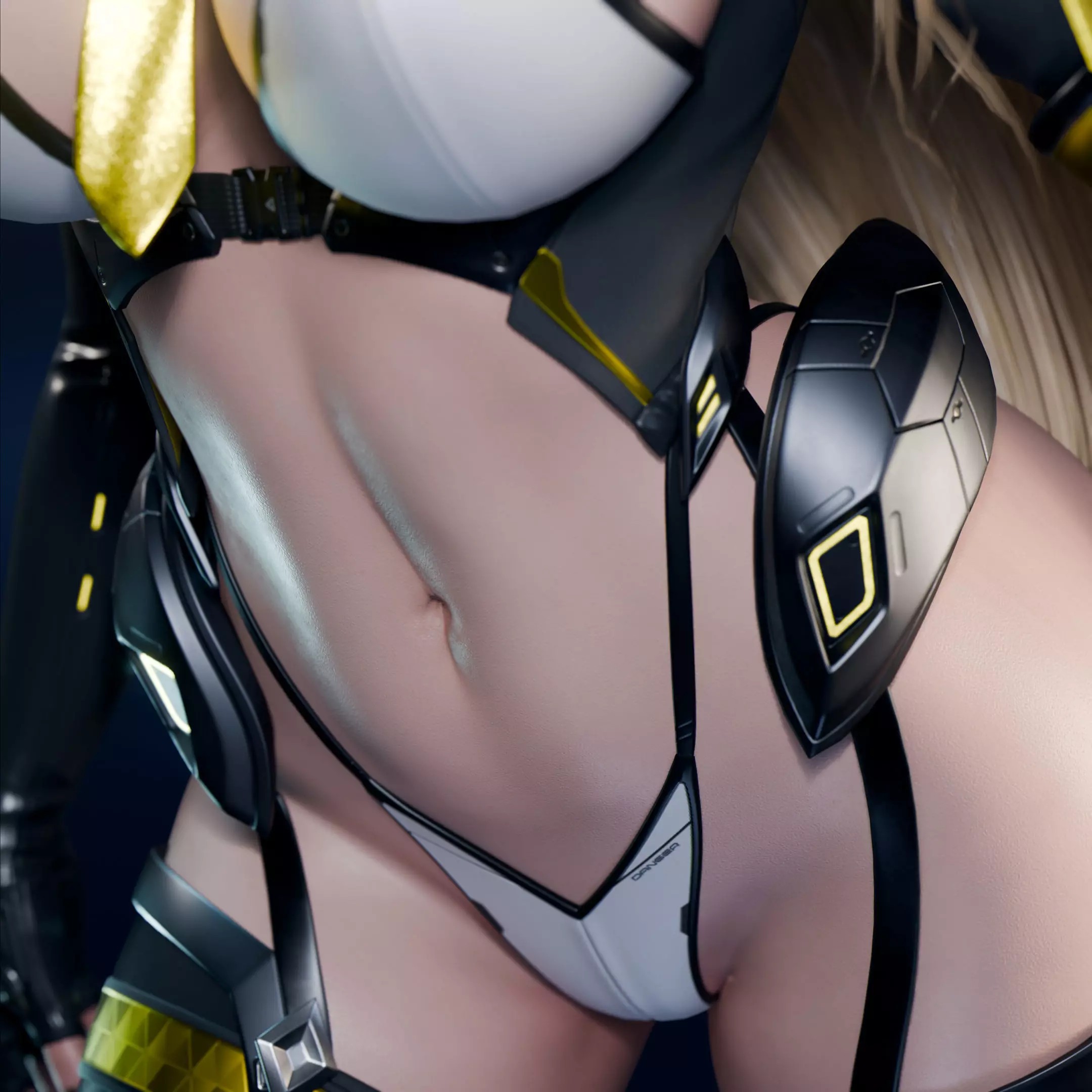 Cyberpunk Elf - Low-Poly Game-Ready 3D Model - View 17