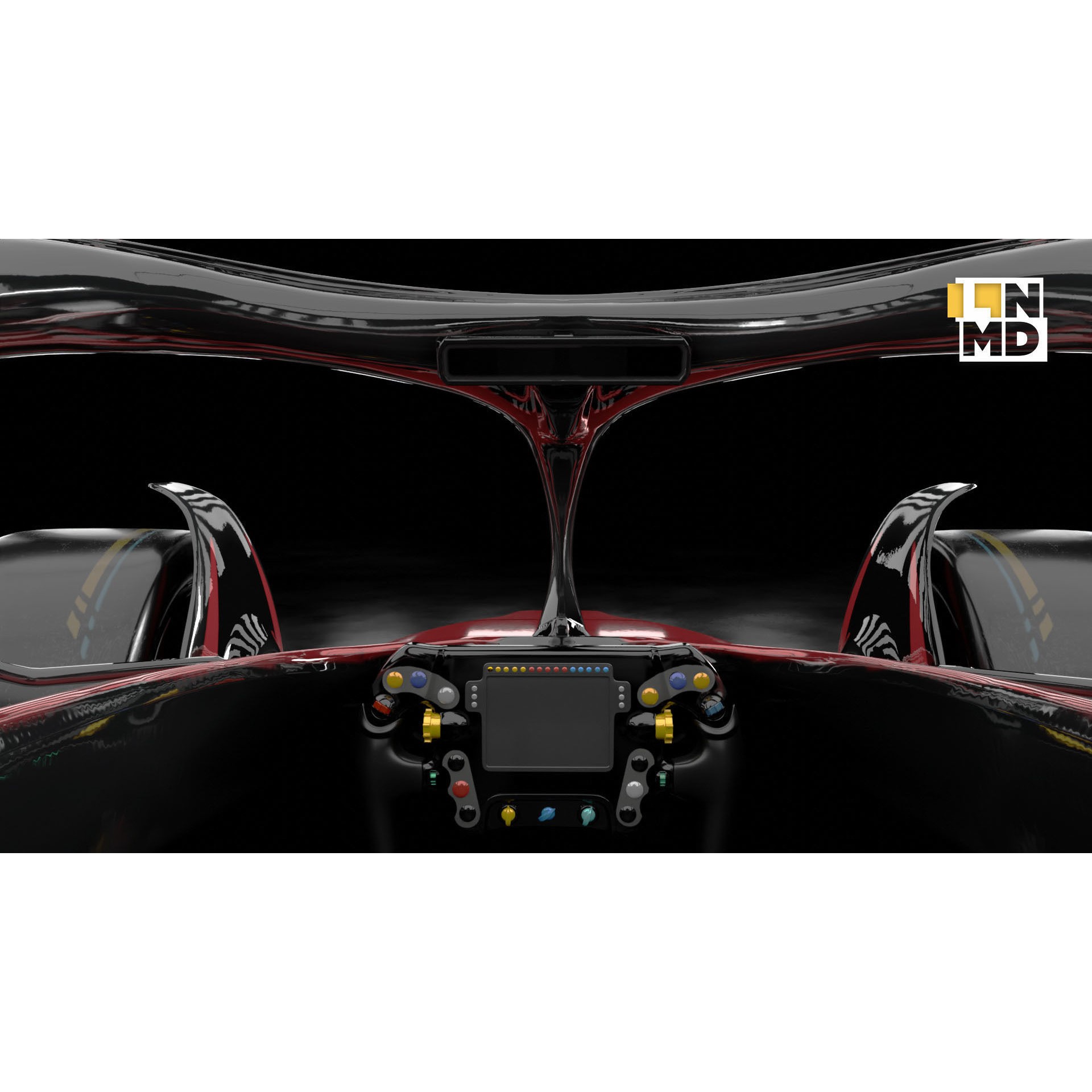 Formula 1 Generic Racing Car - Low-Poly Game-Ready 3D Model - View 13