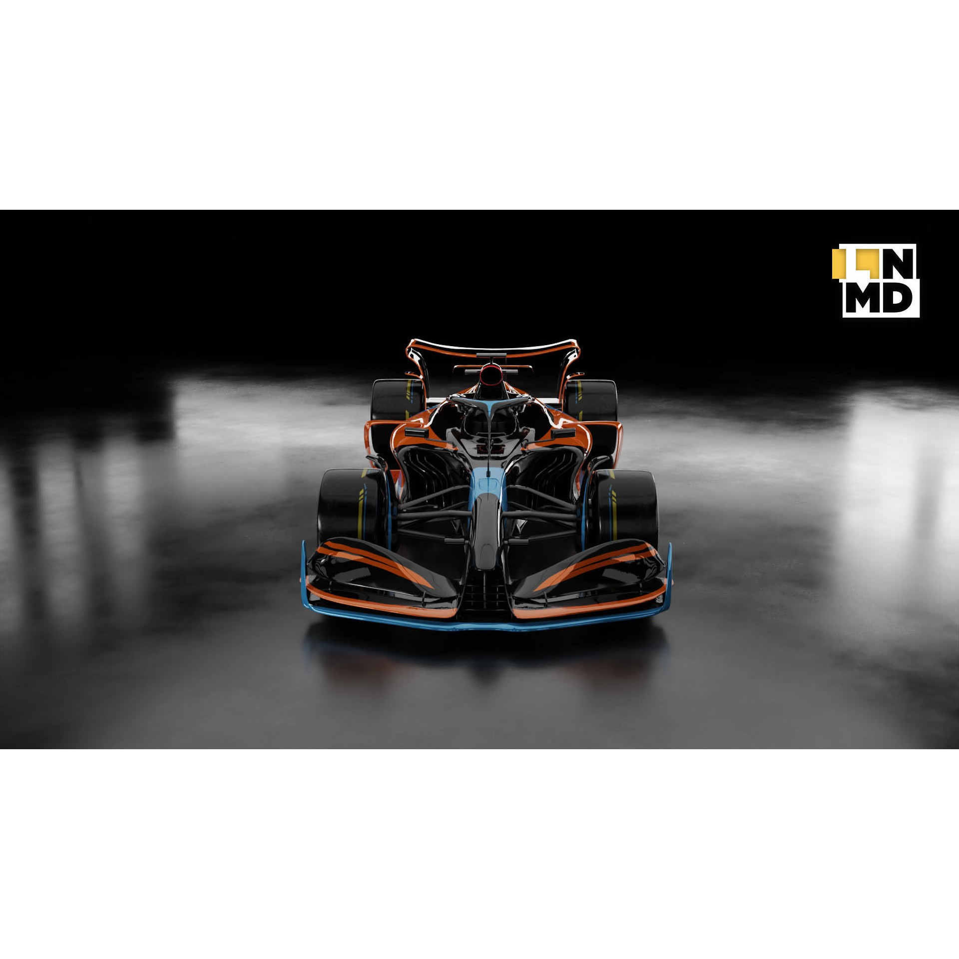 Formula 1 Generic Racing Car - Low-Poly Game-Ready 3D Model - View 20