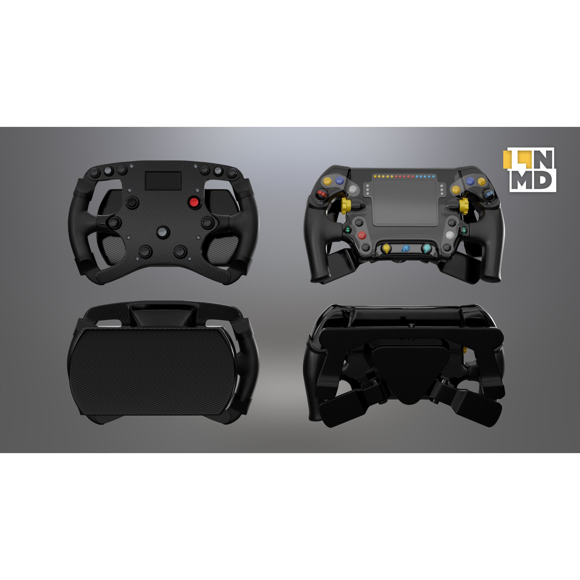 Formula 1 Generic Racing Car - Low-Poly Game-Ready 3D Model - View 24