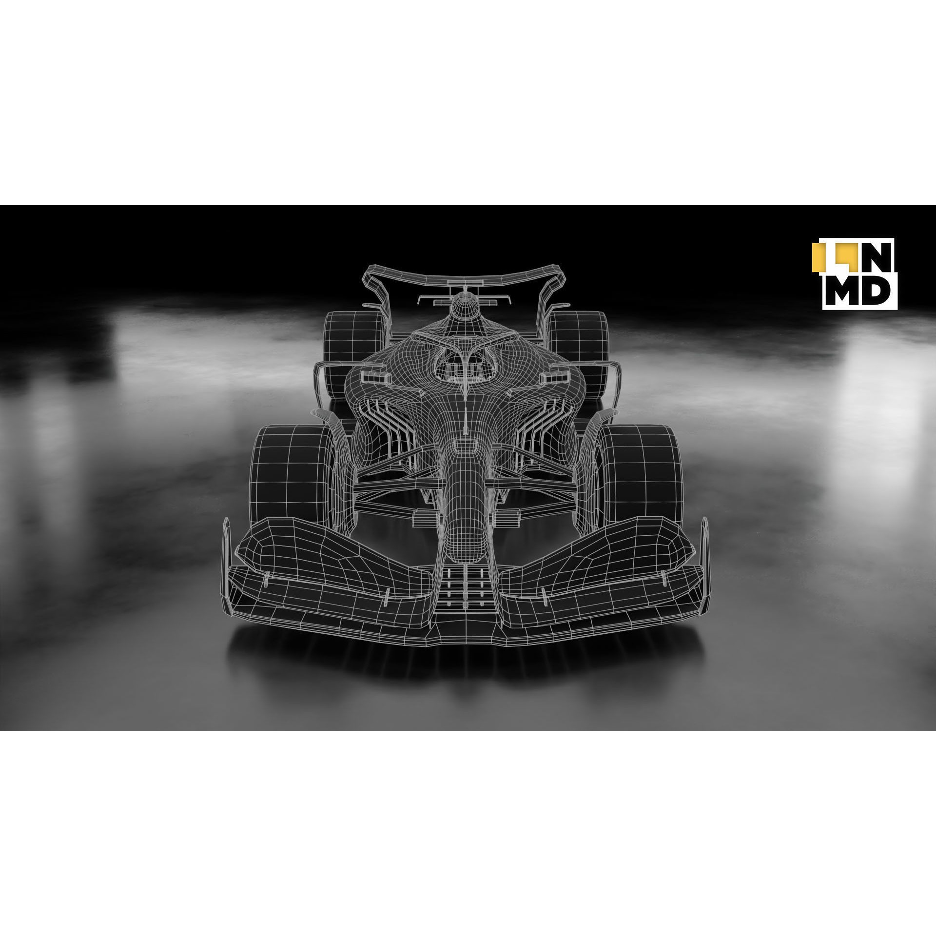 Formula 1 Generic Racing Car - Low-Poly Game-Ready 3D Model - View 29
