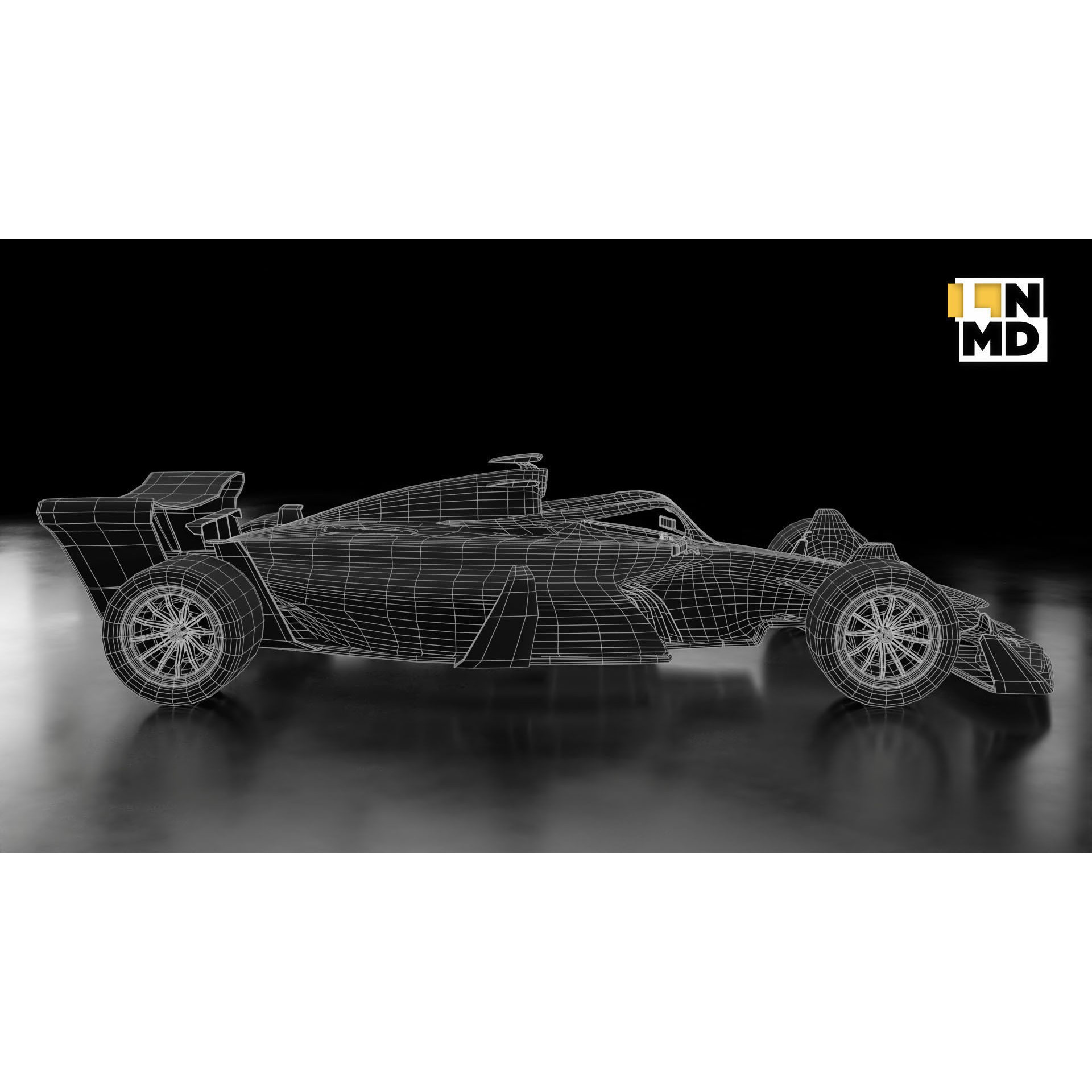 Formula 1 Generic Racing Car - Low-Poly Game-Ready 3D Model - View 31
