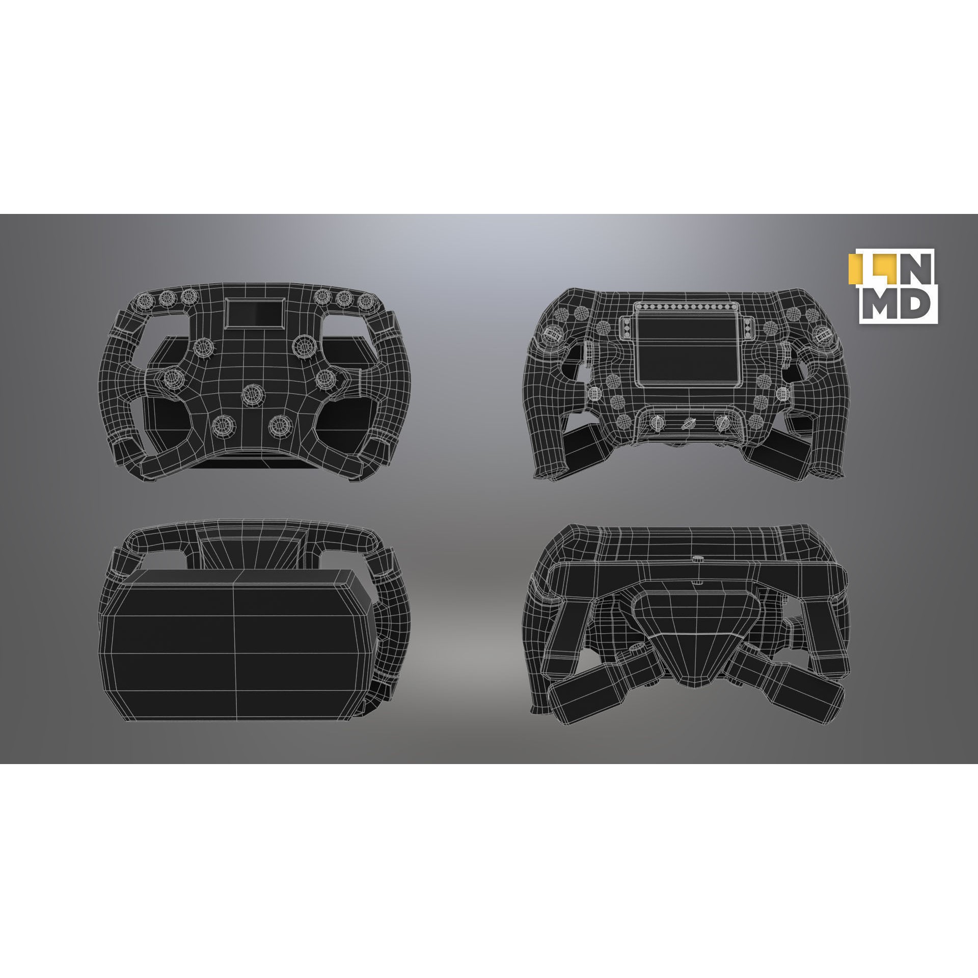 Formula 1 Generic Racing Car - Low-Poly Game-Ready 3D Model - View 36