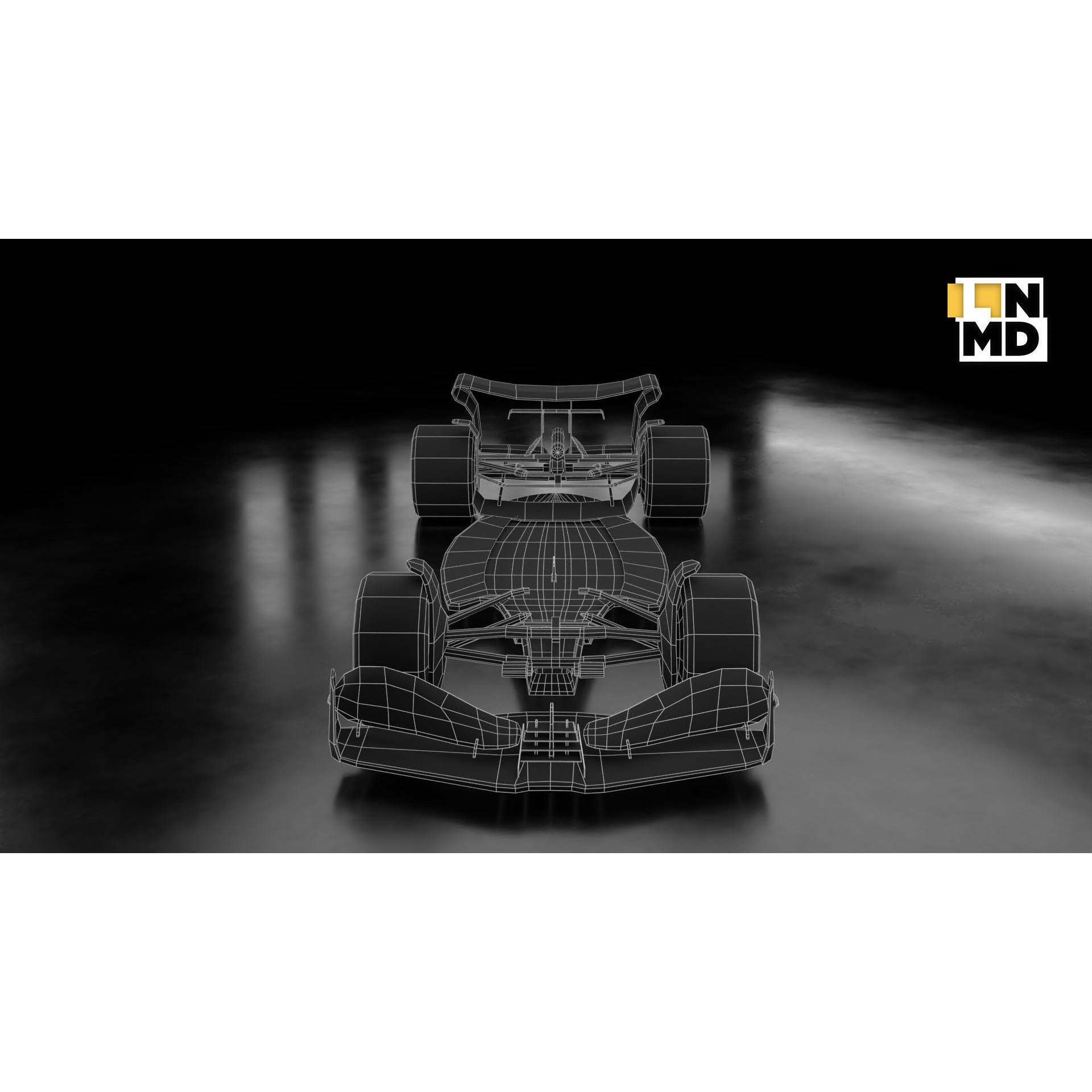 Formula 1 Generic Racing Car - Low-Poly Game-Ready 3D Model - View 41