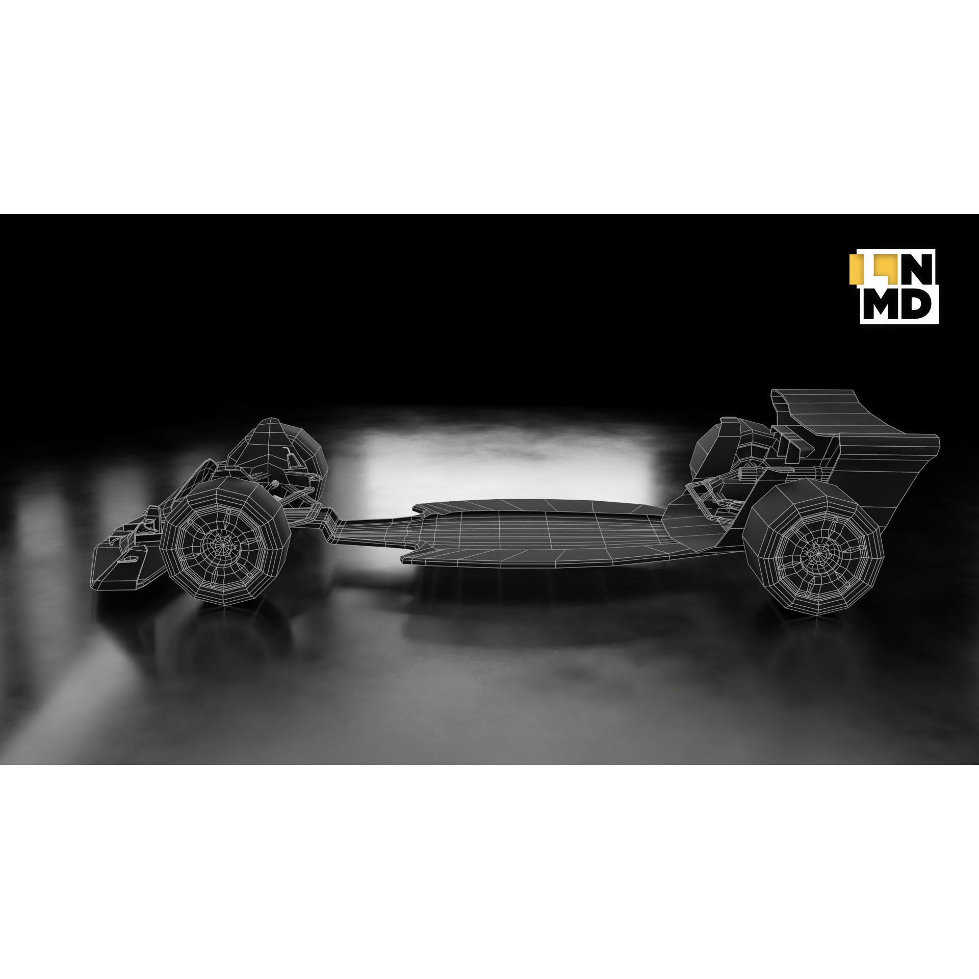 Formula 1 Generic Racing Car - Low-Poly Game-Ready 3D Model - View 42