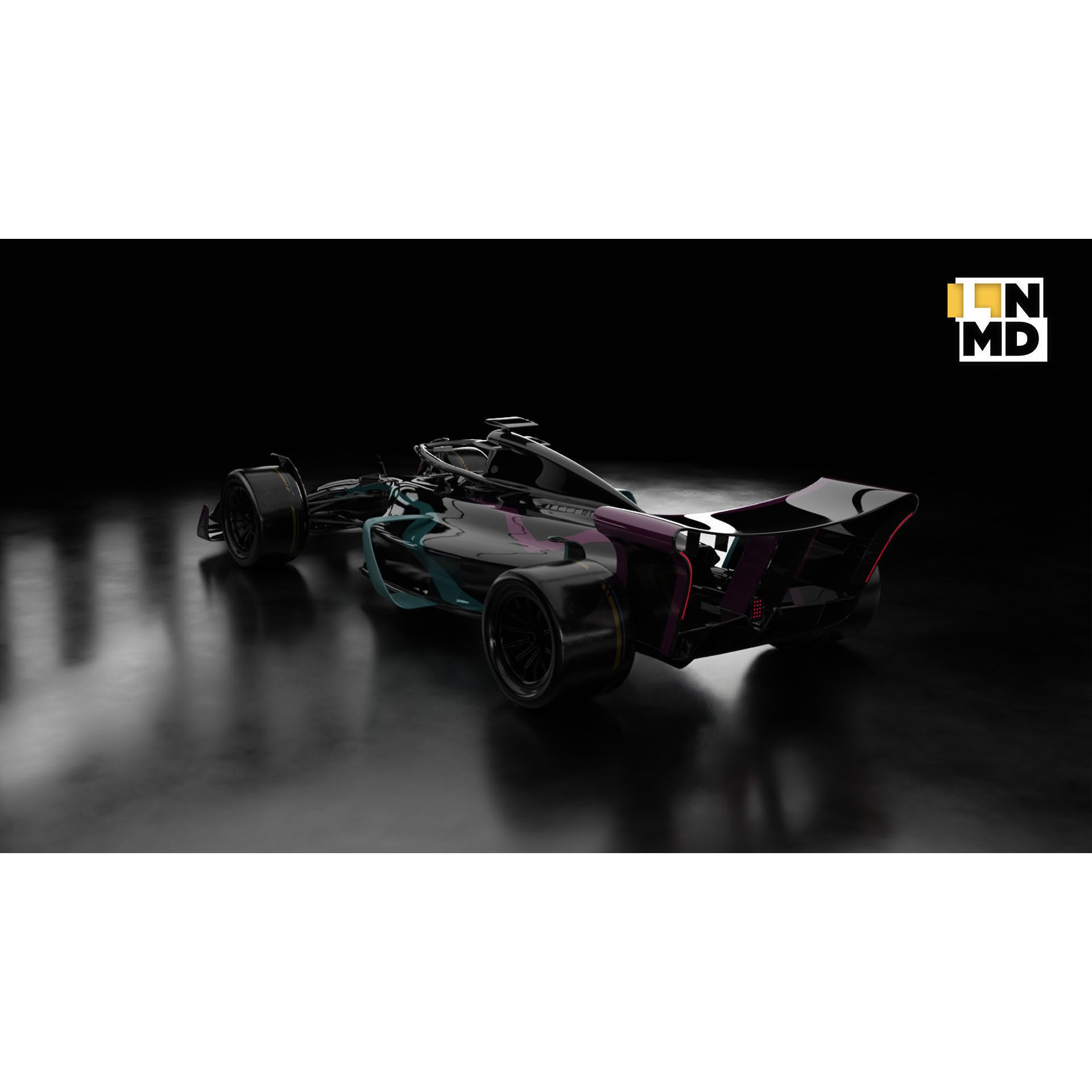 Formula 1 Generic Racing Car - Low-Poly Game-Ready 3D Model - View 6