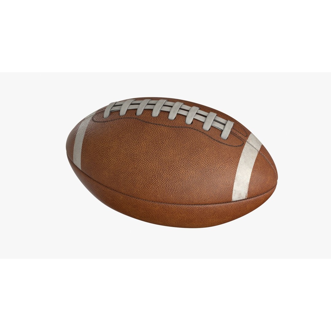 American Football 3D Model – Low Poly Game Asset, FBX, PBR - View 10