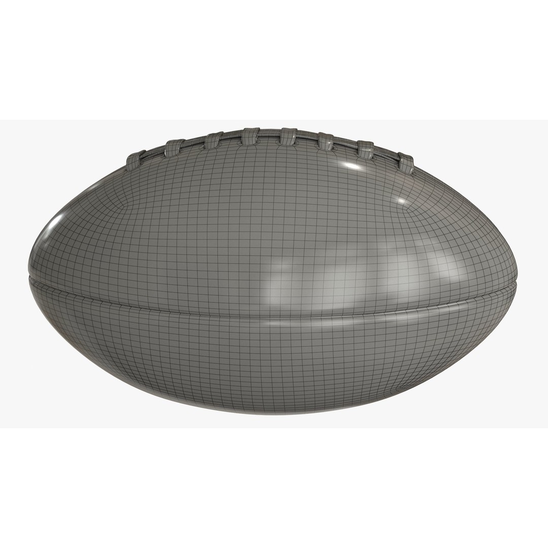 American Football 3D Model – Low Poly Game Asset, FBX, PBR - View 11