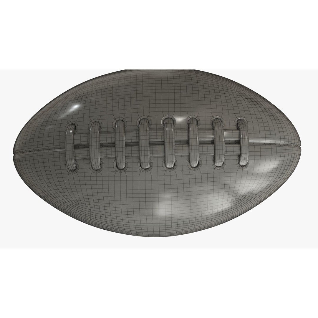 American Football 3D Model – Low Poly Game Asset, FBX, PBR - View 12