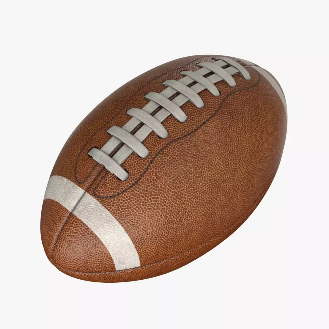 American Football 3D Model – Low Poly Game Asset, FBX, PBR - View 2