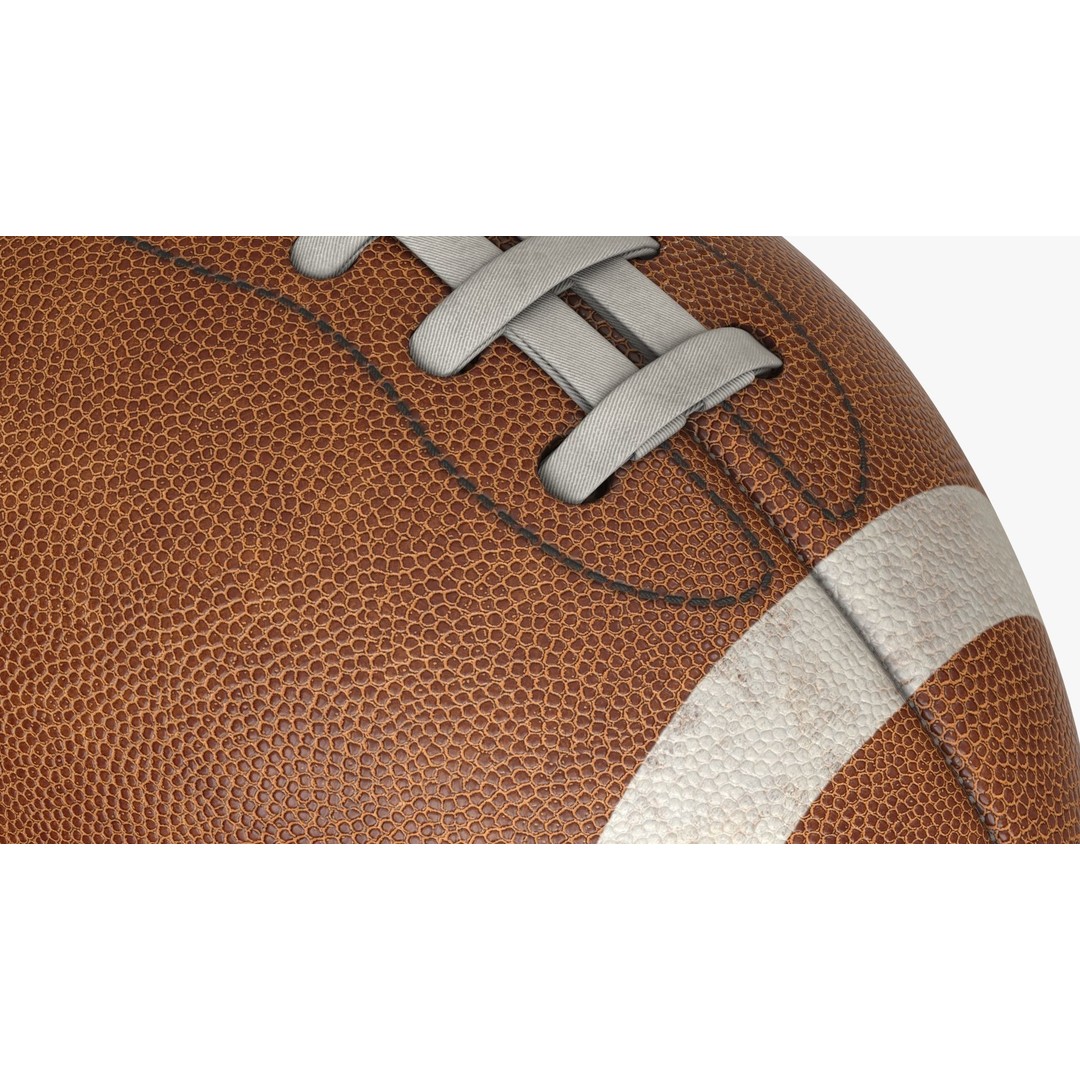 American Football 3D Model – Low Poly Game Asset, FBX, PBR - View 4