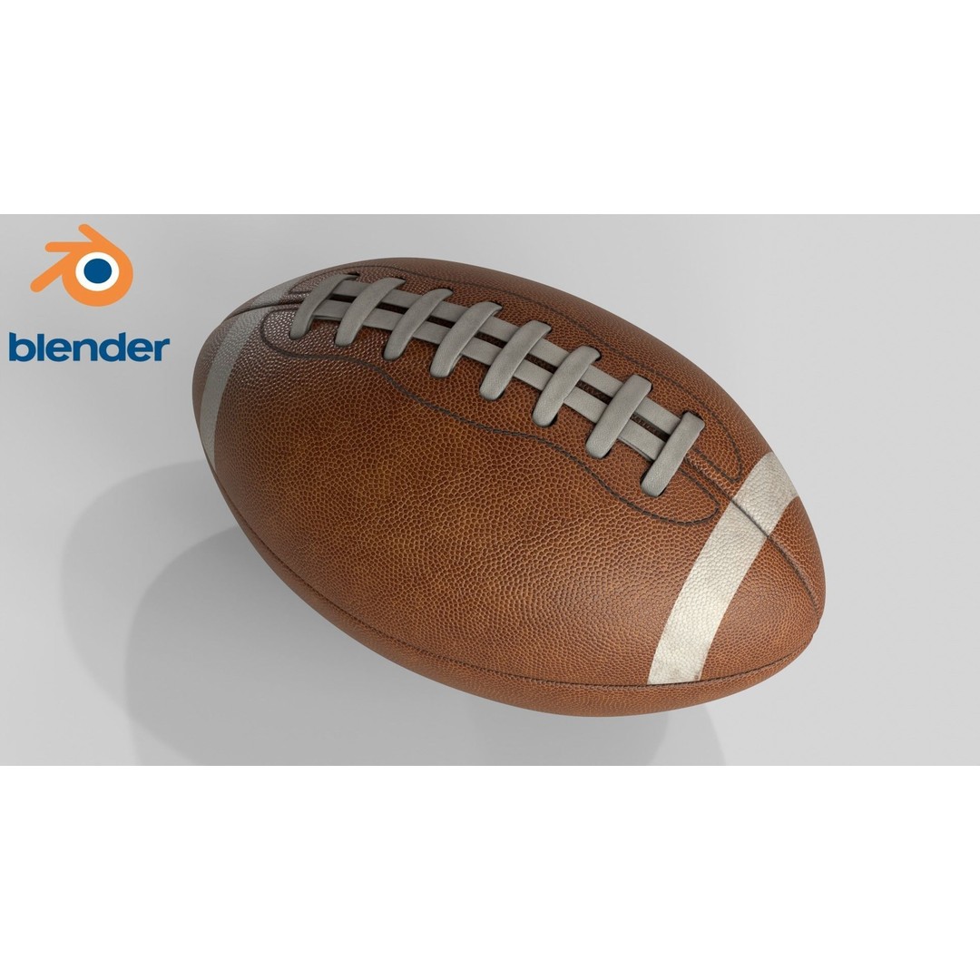 American Football 3D Model – Low Poly Game Asset, FBX, PBR - View 5