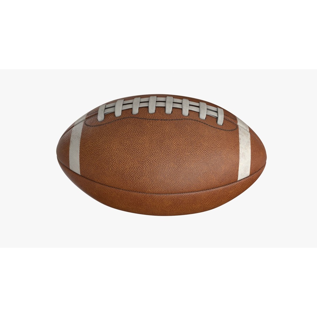 American Football 3D Model – Low Poly Game Asset, FBX, PBR - View 6