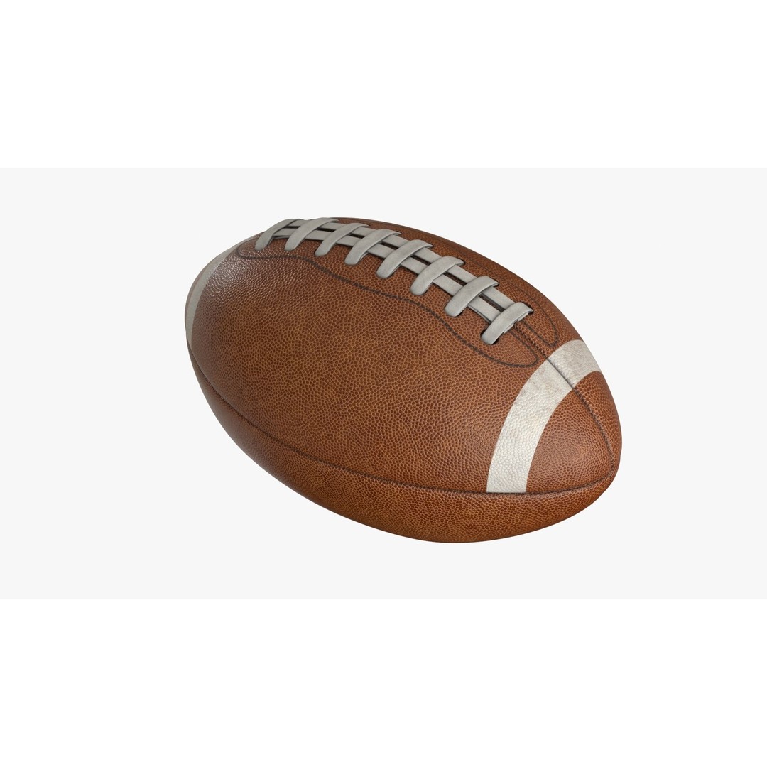 American Football 3D Model – Low Poly Game Asset, FBX, PBR - View 7