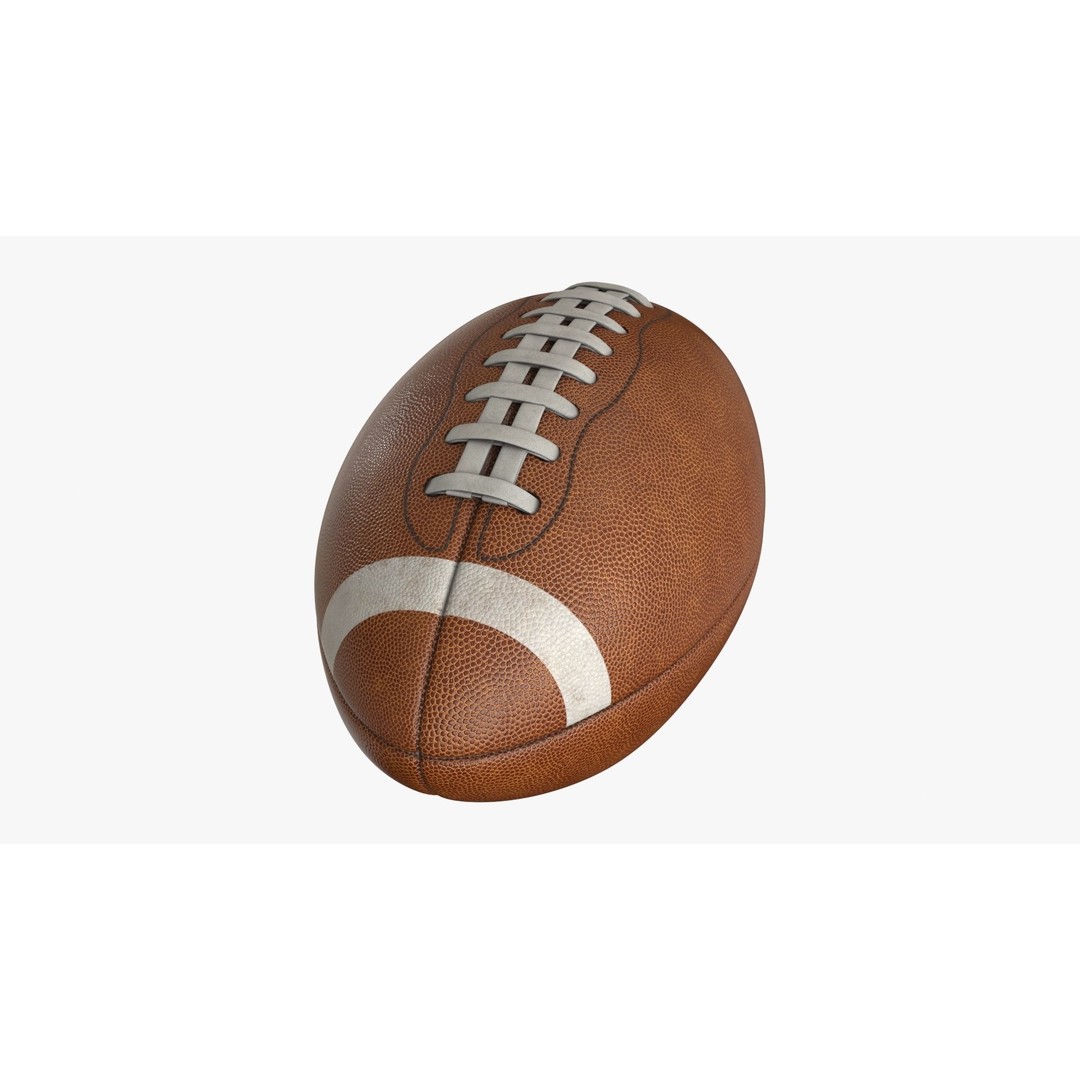 American Football 3D Model – Low Poly Game Asset, FBX, PBR - View 8