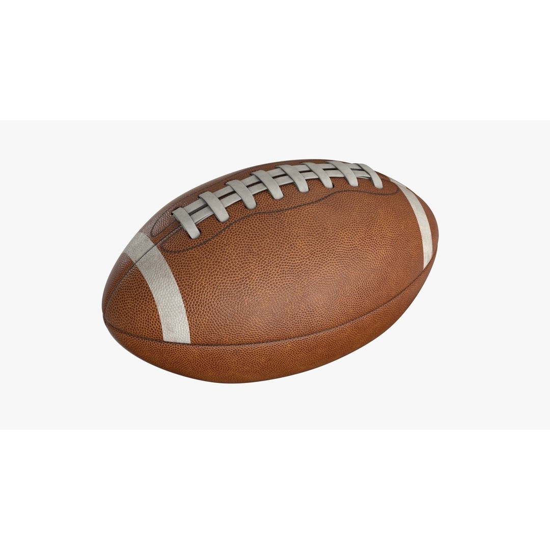 American Football 3D Model – Low Poly Game Asset, FBX, PBR - View 9