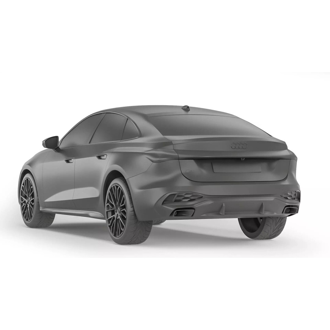 Audi A5 2025 3D Model – High Poly Game Asset, FBX, OBJ