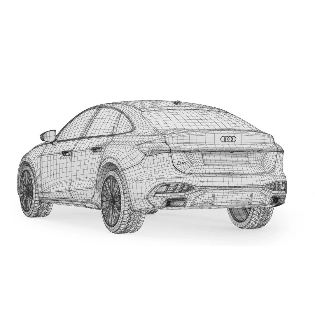 Audi A5 2025 3D Model – High Poly Game Asset, FBX, OBJ - View 14