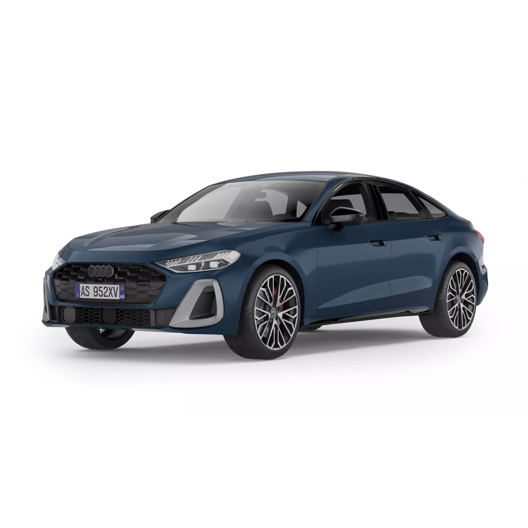 Audi A5 2025 3D Model – High Poly Game Asset, FBX, OBJ - View 4