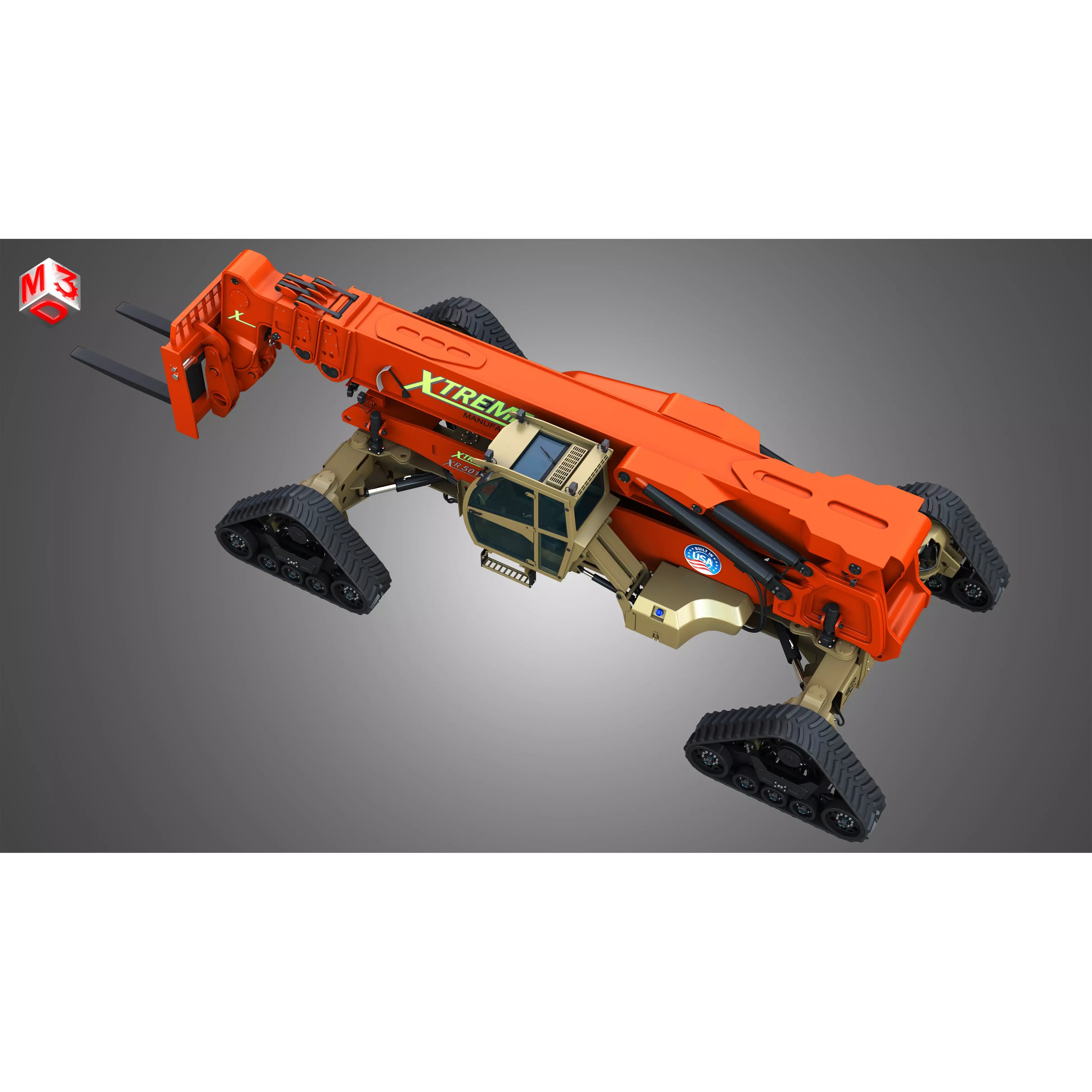 XR50100-G Xtreme Telehandler - High-Detail 3D Model