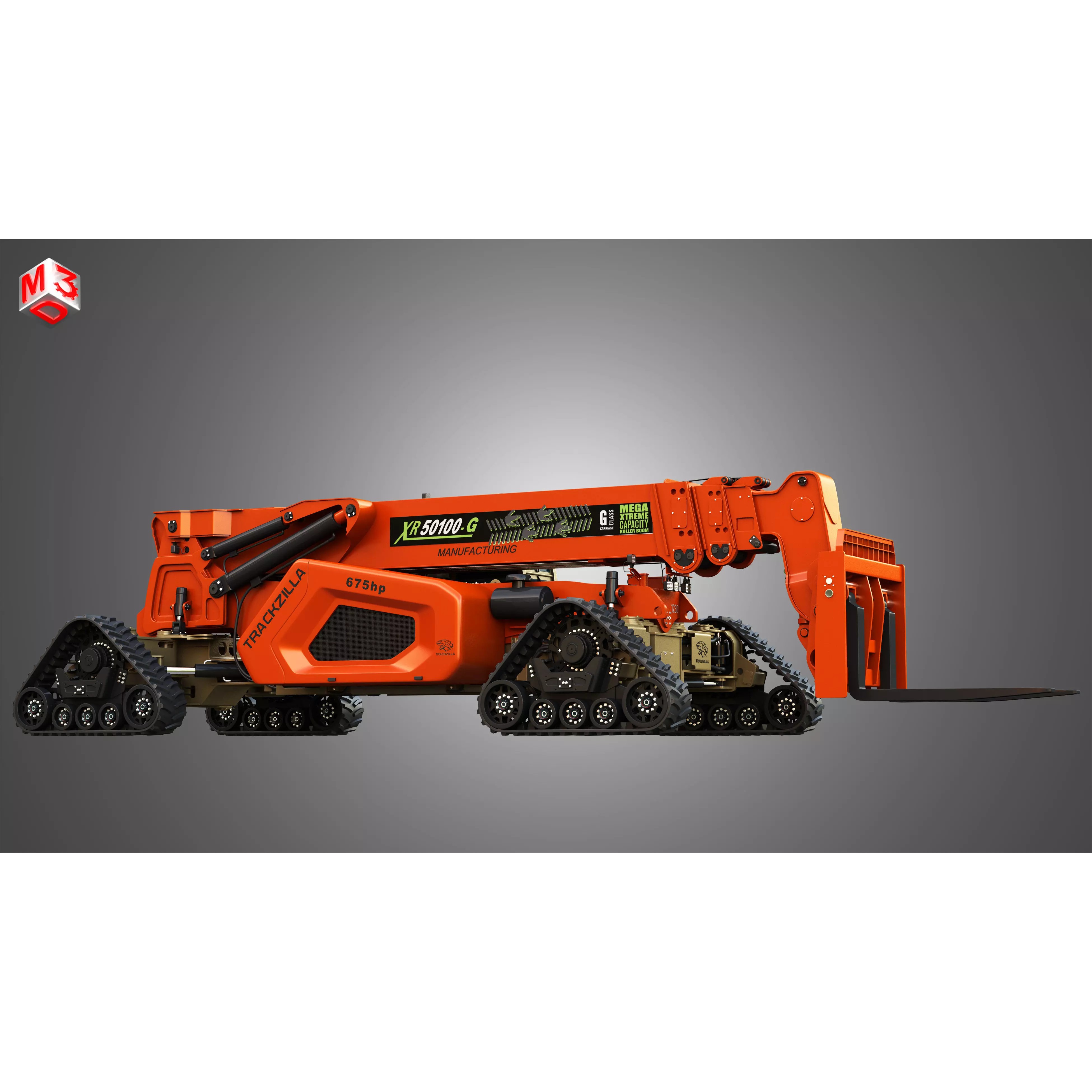 XR50100-G Xtreme Telehandler - High-Detail 3D Model - View 10