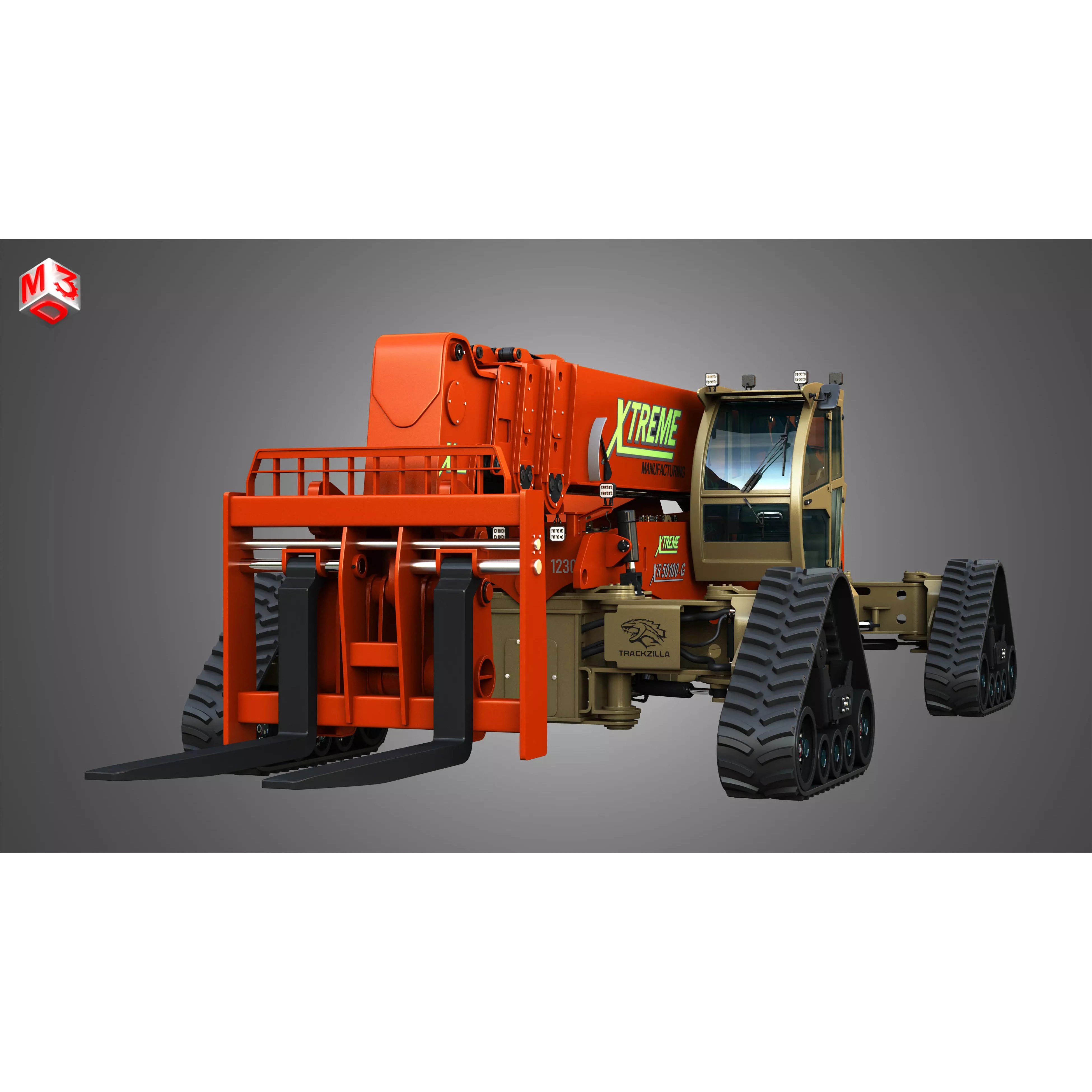 XR50100-G Xtreme Telehandler - High-Detail 3D Model - View 12