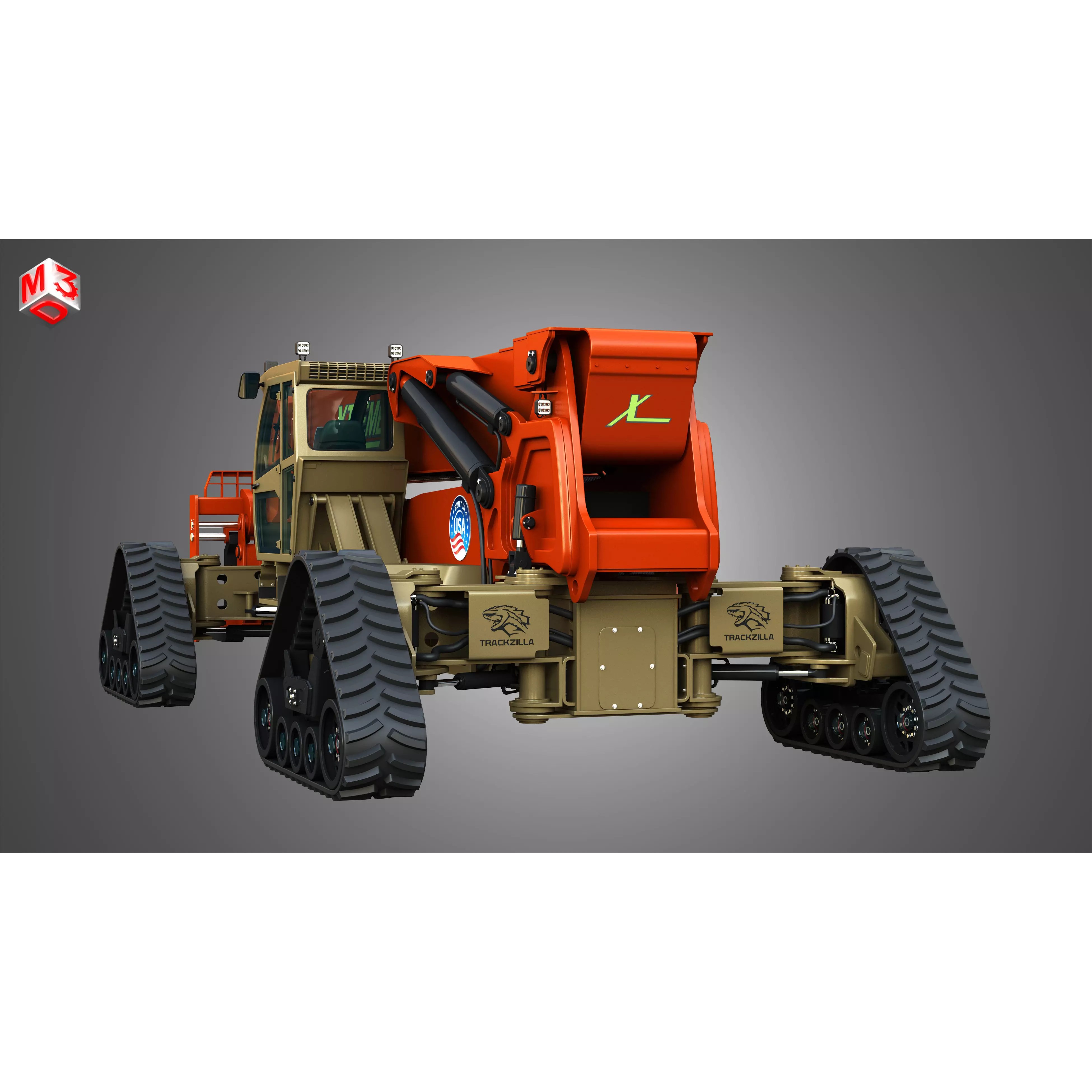 XR50100-G Xtreme Telehandler - High-Detail 3D Model - View 15